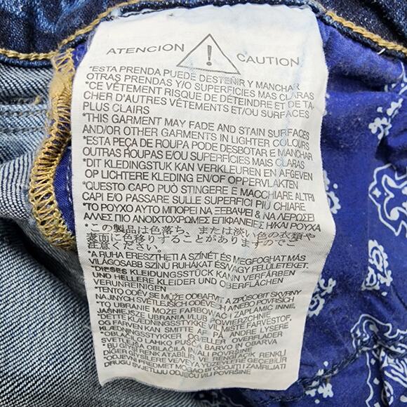 Zara Trafaluc denimwear Jeans Womens 8 Blue Distressed Graffiti Slim Leg Raw Hem - Picture 13 of 16